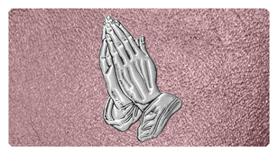 534 DSC700-516-SL-SH-OR Silver Praying Hands Shimmer Orchid